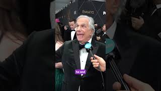 Watch Henry Winkler surprise Kieran Culkin on the Emmys red carpet Shorts [upl. by Anivlem]