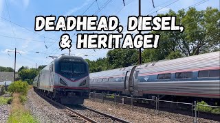 Amtrak Deadhead Diesel amp Heritage Keystone Corridor 72624 [upl. by Mingche513]