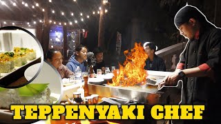 Teppanyaki Chef  TRYING JAPANESE FOOD FOR FIRST TIME  LIVE FOOD SHOW [upl. by Isabel326]