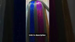 Get ready to shine Easy clipin hair tinsel extensions hairtinsel hairextensions [upl. by Ennovyahs]