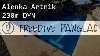 Alenka Artnik 200m DYN PB training 1822017 Freedive Panglao [upl. by Koloski516]