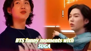 quot BTS Funny Moments With SUGA quot bts btsfunny kpop [upl. by Ruosnam]