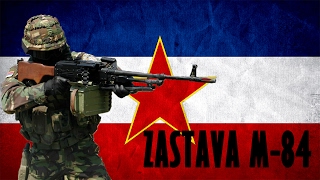 ZASTAVA M84  JUGOSLOVENSKI LAKI MITRALjEZ [upl. by Truscott]