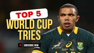 Top 5 World Cup Tries of Bryan Habana rugby [upl. by Nnylarej681]