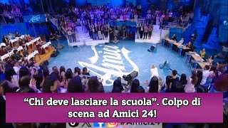 Amici 24 il nome di chi lascia sorprende il pubblico da casa [upl. by Eirameinna]