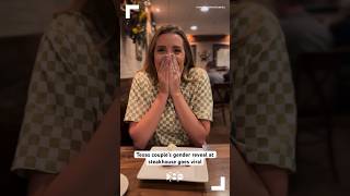 Texas couple’s gender reveal at steakhouse goes viral [upl. by Bashuk575]