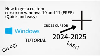 HOW TO GET A CUSTOM CURSOR ON WINDOWS FREE 20242025 [upl. by Larianna]