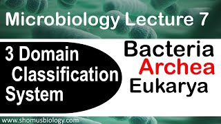 Microbiology lecture 7  3 domain classification system  Archea bacteria and eukarya [upl. by Akimot]