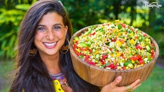 Epic FullyRaw Mexican Sweet Corn Salad [upl. by Browning997]