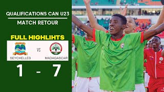 SEYCHELLES VS MADAGASCAR 17 FULL HIGHLIGHTS QUALIFICATION CAN U23 [upl. by Eiddet]