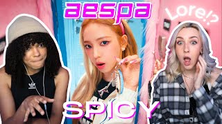 COUPLE REACTS TO aespa 에스파 Spicy MV [upl. by Steinway]