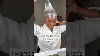 Wow my first wig making using the plastic method soooo much fun diy hairtutorial [upl. by Xylon]