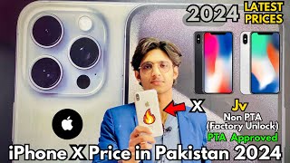 iPhone X Price in Pakistan 2024  Jv Non PTA Factory Unlocked PTA Approved  Price Series [upl. by Kellby]