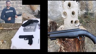 NOUS AVONS TESTER LE HDS 68 Hdr 50 HDP 50 TROIS ARMES DE DEFENSE DE CHEZ UMAREX  BILLES METAL [upl. by Ahsier292]