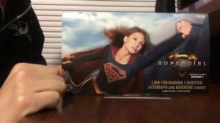 Cryptozoics Supergirl Season 1 Trading Cards Box Break [upl. by Christabel930]