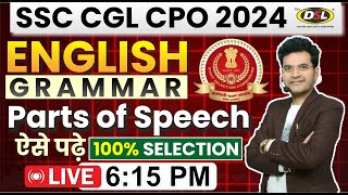 Parts Of Speech  English Grammar Batch For  SSC CGL UPSC CHSL  By Dharmendra Sir [upl. by Leinoto]