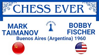 GM Mark Taimanov vs GM Bobby Fischer IT Buenos Aires Argentina 1960 [upl. by Adelaida]