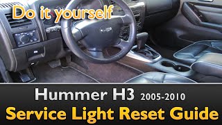 Hummer H3 Service Light Oil Life Reset [upl. by Rhodia]