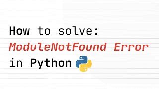 How to solve quotModuleNotFoundErrorquot in Python pip command not found [upl. by Gerg266]