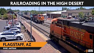 Flagstaff Arizona USA  Virtual Railfan LIVE [upl. by Sorcha987]