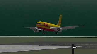 DHL B757 Landing [upl. by Eilatam]