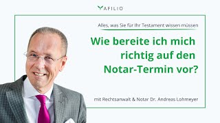 Wie bereite ich mich richtig auf den NotarTermin vor Mit Rechtsanwalt amp Notar Dr Lohmeyer [upl. by Yorled]