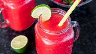 Frozen Strawberry Daiquiri Cocktail Recipe  Summer Slush at it’s best [upl. by Reich]