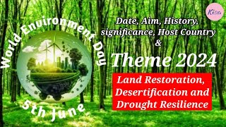 World Environment Day  5th June  Theme 2024  speech  essay  paragraph [upl. by Ainna]