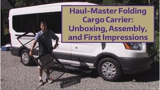 HaulMaster Folding Cargo Carrier Unboxing Assembly and First Impressions [upl. by Enamart622]