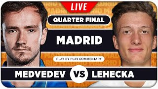 MEDVEDEV vs LEHECKA • ATP Madrid 2024 QF • LIVE Tennis PlaybyPlay Stream [upl. by Norward896]