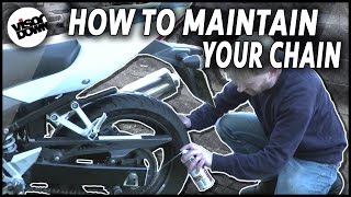 Motorcycle Tips  How to maintain your chain  Visordown [upl. by Trebled817]