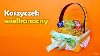 Jak zrobić koszyczek wielkanocny z tektury praca plastyczna  Easter crafts for preschoolers DIY [upl. by Ojyma]