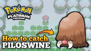 How To Catch Piloswine In Pokemon Platinum  Piloswine Location [upl. by Kcirtemed]