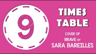 9 Times Table Song Brave by Sara Bareilles Laugh Along and Learn [upl. by Annam]