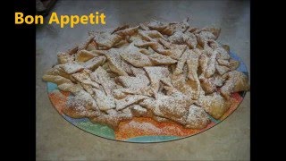 How to make Christmas Angel Wings  kind of sugared fritter  Polish Chrusciki [upl. by Suicul]