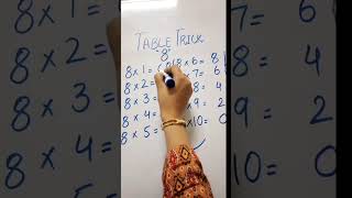 TABLE TRICK 8 maths trending shortsfeed geomaths26 [upl. by Trevethick]