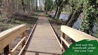 Woodchip path at Great Linford Manor Park [upl. by Stalker]