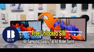 Free UICC Unlocked All Samsung Galaxy Tab T Sprint  T377P T387P [upl. by Ellak]