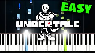 Undertale  Bonetrousle  EASY Piano Tutorial [upl. by Aicirtak562]