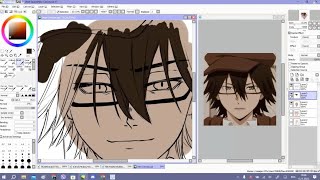 🔎 Bungou Stray Dogs  Edogawa Ranpo 🍭SpeedpaintPaint Tool Sai [upl. by Akenaj505]