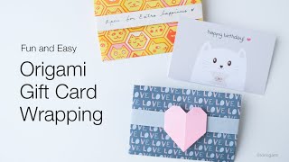 Fun and easy Origami Gift Card Wrapping Ideas [upl. by Letnohs152]