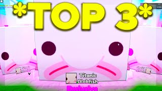 TOP 3 Youtubers Hatching NEW TITANIC BLOBFISH Pet Simulator X [upl. by Colston]