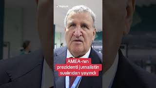 AMEA prezidenti İsa Həbibbəyli Toplum TVnin jurnalistinin sualından yayınıb [upl. by Doug]