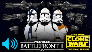 The Clone Wars Season 7 Blaster Sound Mods  Star Wars Battlefront 2 [upl. by Gui425]