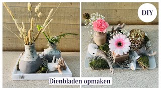 Dienbladen opmaken 💐🌸  Winnaar  DIY Cursus bloemschikken 160  Carlein Tukkers [upl. by Cullie]