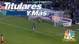 Gol de Hirving Lozano  León 13 Pachuca  Titulares y Más  NBC Deportes [upl. by Ingrim]