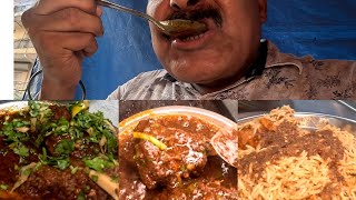 Ashok amp Ashok Desi Ghee Meat Dhaba Muttan Chicken Biryani Street Food New Delhi  india [upl. by Kcinemod]