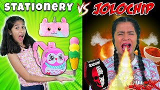 🔥 JOLO CHIP🔥 VS STATIONERY CHALLENGE  Paris Lifestyle [upl. by Celina735]