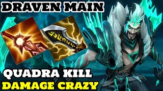 Wild Rift Draven  Full Gameplay DRAVEN MAIN Best build Draven  Quadra kill [upl. by Trefor]