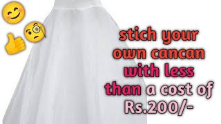 cancan skirt cutting and stiching in 10 mins wid simple and easy trick [upl. by Araiek]